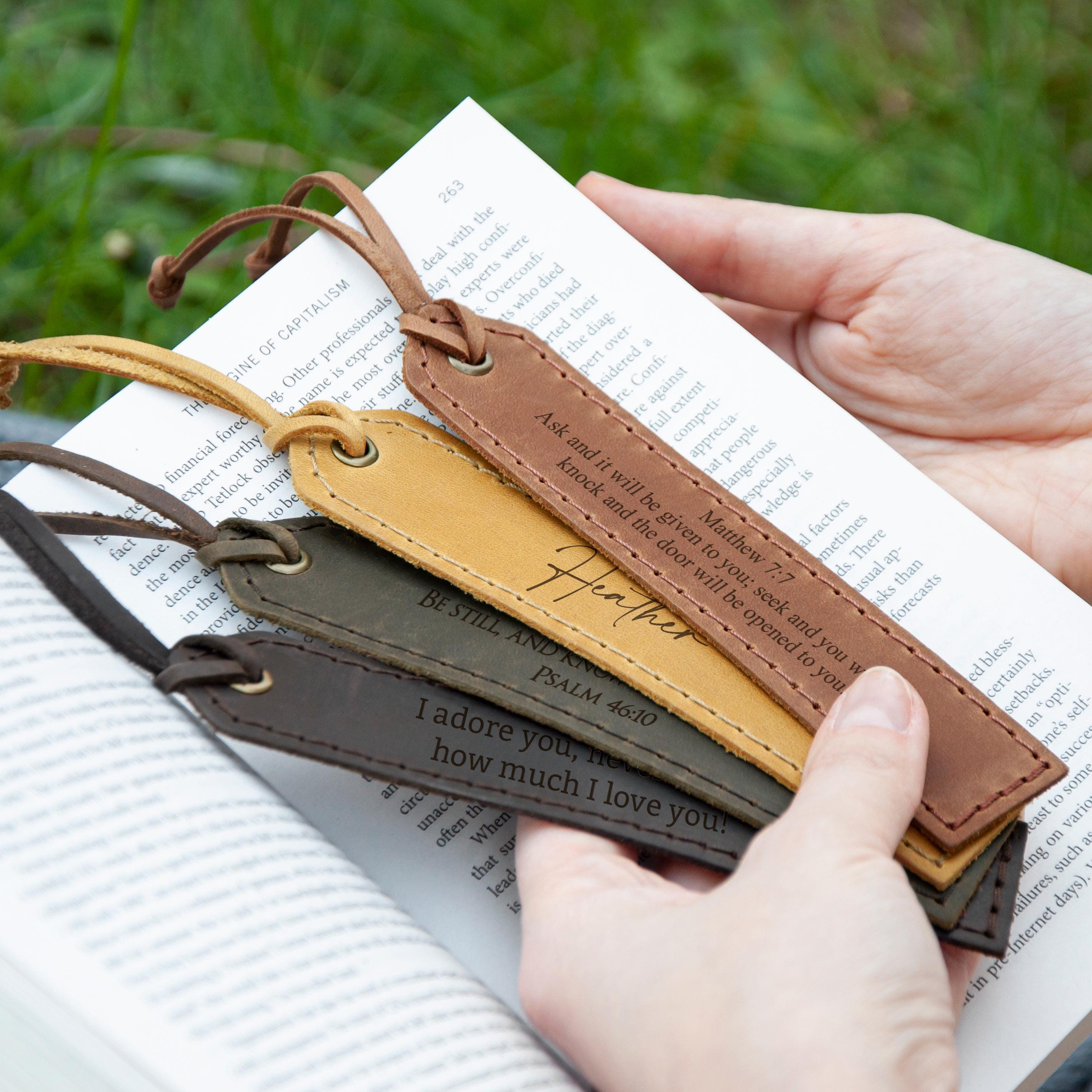 Leather Bible Bookmark Personalized Christian Bookmark Christian Gift for Dad Religious Gifts for Men Bible Verse Bookmark Fathers Dy Gift
