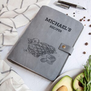 Personalized Blank Recipe Book Journal Mom's Recipe Binder Christmas Gifts for Mom Birthday Leather Cookbook Mothers Day Gift image 6