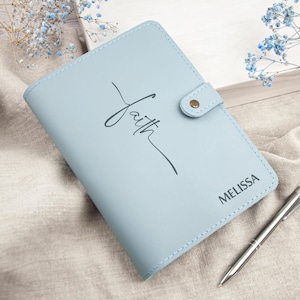 Leather Prayer Journal Personalized Christian Gift for Women Men Custom Faith Journal Religious Notebook Christmas Gift for Dad Mom Son