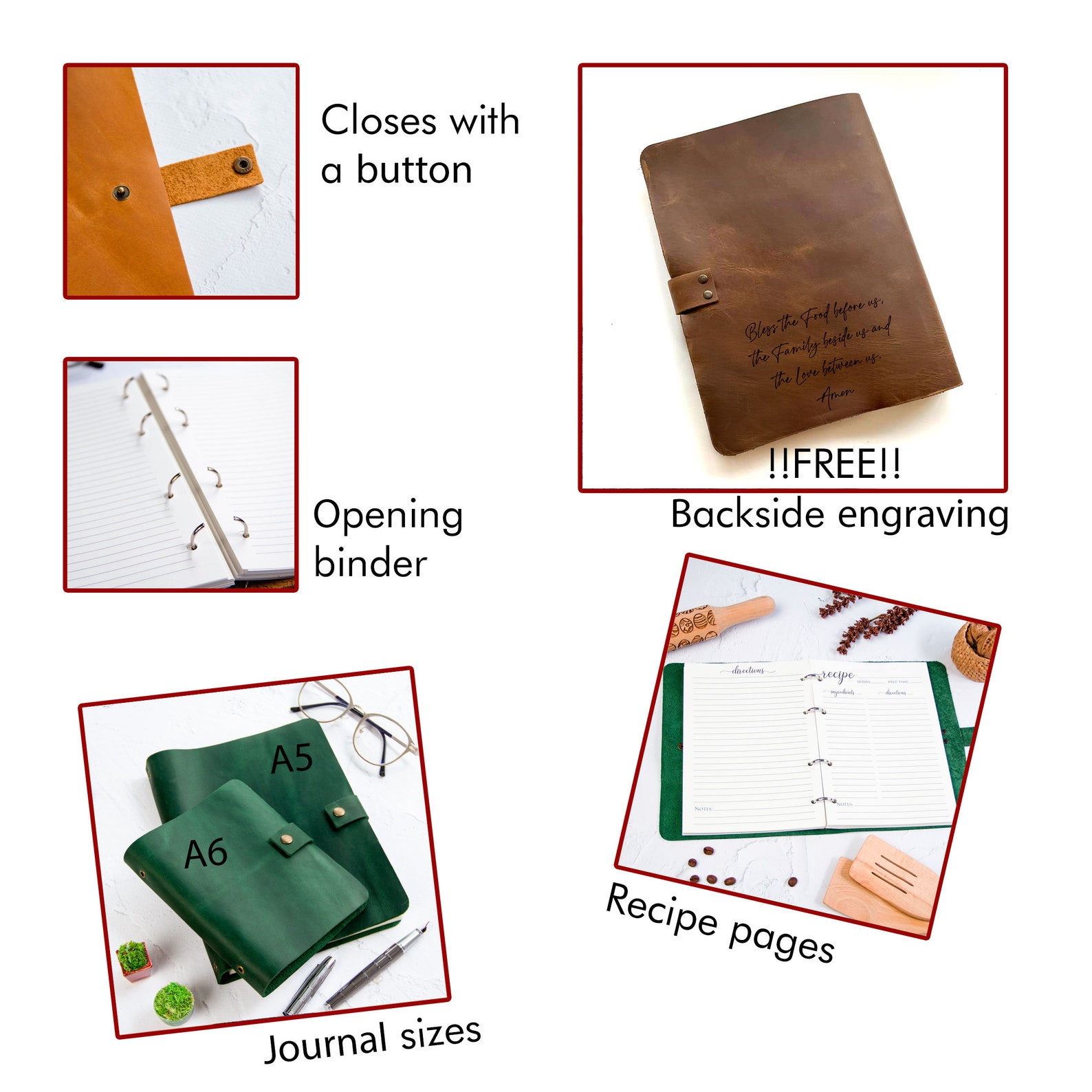 Personalized Recipe Book Binder Birthday Gift for Daughter Etsy