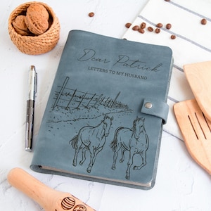Cartas para meu futuro marido e esposa Diário de couro personalizado Querido marido Caderno personalizado Presente de noivado para noivo, presente de aniversário
