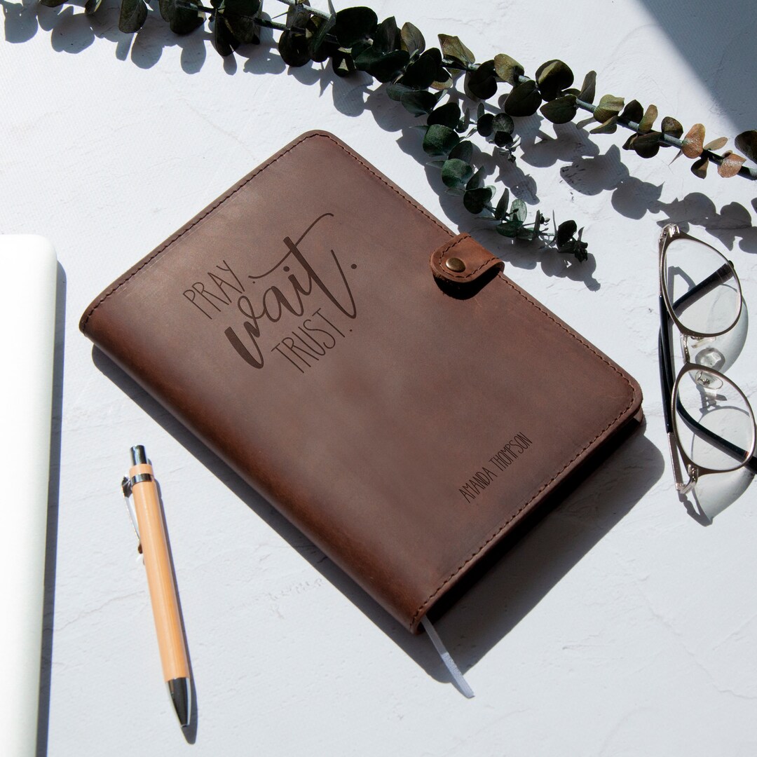 Custom Leather Notebook A5 Personalized Prayer Journal Pray - Etsy