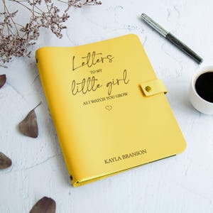 Briefe an meine Sohn Tochter Journal Schwangerschaft Journal Personalisierte Leder Journal Briefe an Baby Junge oder Mädchen Erinnerung Buch Baby Shower Geschenk Bild 7