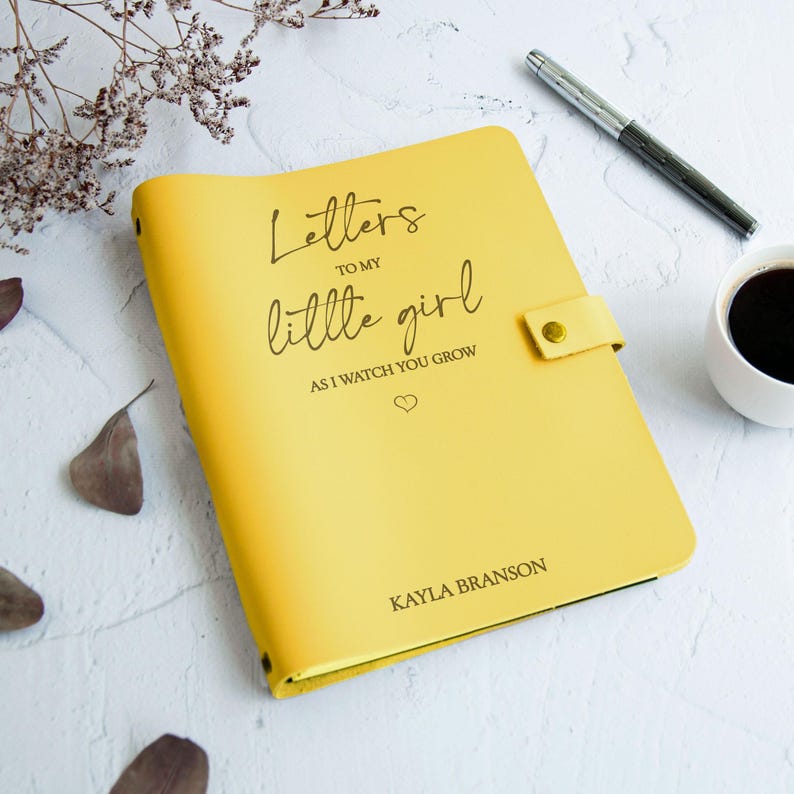 Briefe an meine Sohn Tochter Journal Schwangerschaft Journal Personalisierte Leder Journal Briefe an Baby Junge oder Mädchen Erinnerung Buch Baby Shower Geschenk Bild 7