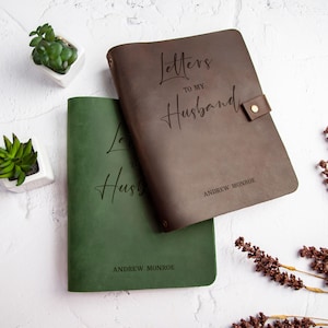 Love Letters To My Husband Personalized Wedding Anniversary Birthday Gift from Wife Custom Fathers Day Notebook Husband Memory Journal image 3