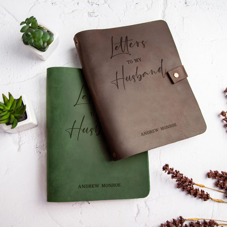 Love Letters To My Husband Personalized Wedding Anniversary Birthday Gift from Wife Custom Fathers Day Notebook Husband Memory Journal image 3