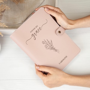 Personalized prayer journal, Christian gift for women, Leather prayer journal, Custom religious journal, Catholic gifts for her