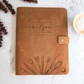 Personalized Recipe Book Leather CookBook Recipe Binder Family Heirloom Housewarming Bridal Shower Gift Wedding Gift for Couple Christmas product logo