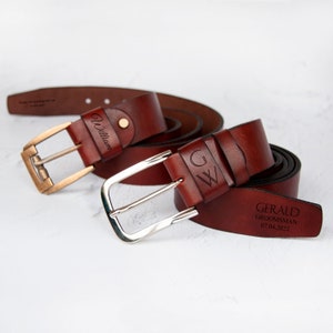 Groomsmen Gift Ideas, Mens Leather Belt, Custom Groomsmen Belts, Unique ...