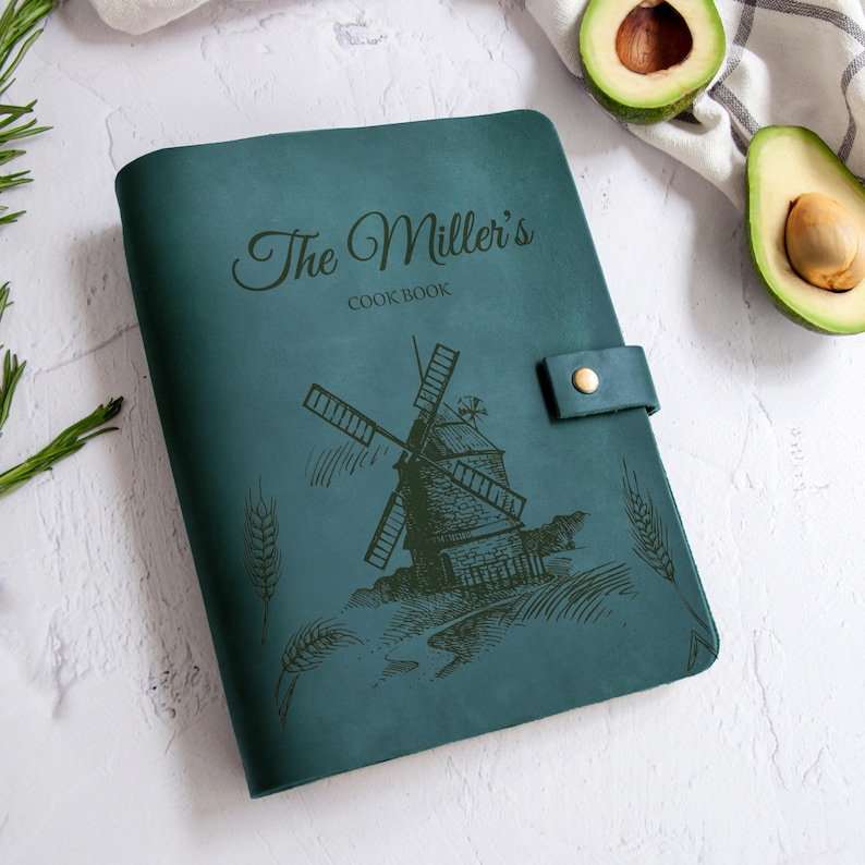 a book with an image of a windmill and an avocado
