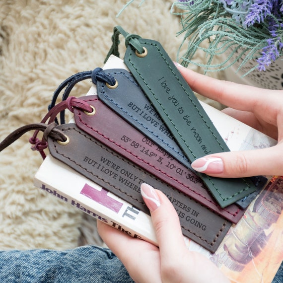 Personalized Leather Bookmark Custom Bookmark Bible | Etsy