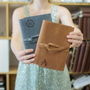 Personalized Leather Journal A5 | Custom Journal for Men or Women | Refillable Leather Notebook