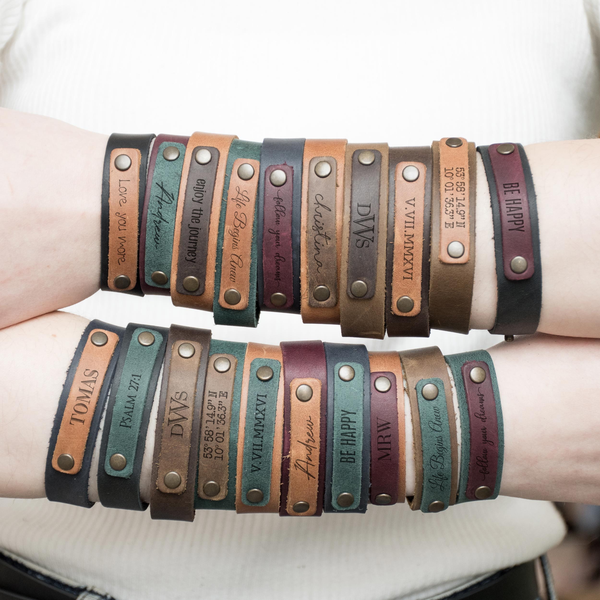 Personalized Leather Bracelet Etsy Singapore