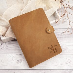 Custom Leather Notebook Refillable Journal A5 Personalized Journal with Name Gift for Her Christmas Gifts for Women Girlfriend Mom Sister