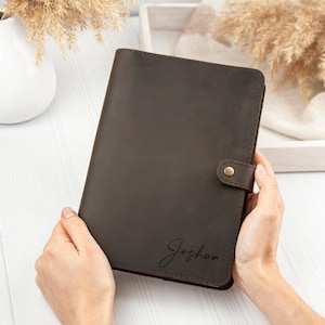 Personalized Leather Journal Refillable, Rustic Journal for Men, Custom Notebook Cover A5, 3rd Anniversary Gift, Fathers Day Gifts for Dad