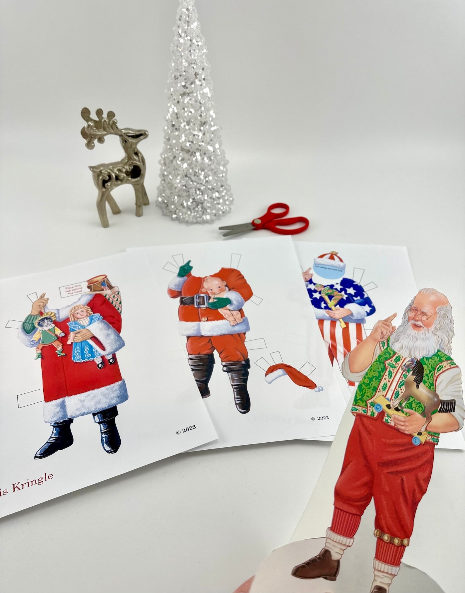 Santa Claus Paper Doll – Christmas DIY Craft (instant Download) - Etsy
