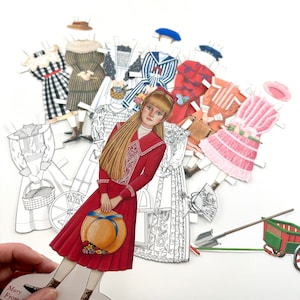 Enchanting Secret Garden Paper Doll Set - Instant download, Classic Literature, Inspired Colored Fashions, Spark Creativity & Imagination!