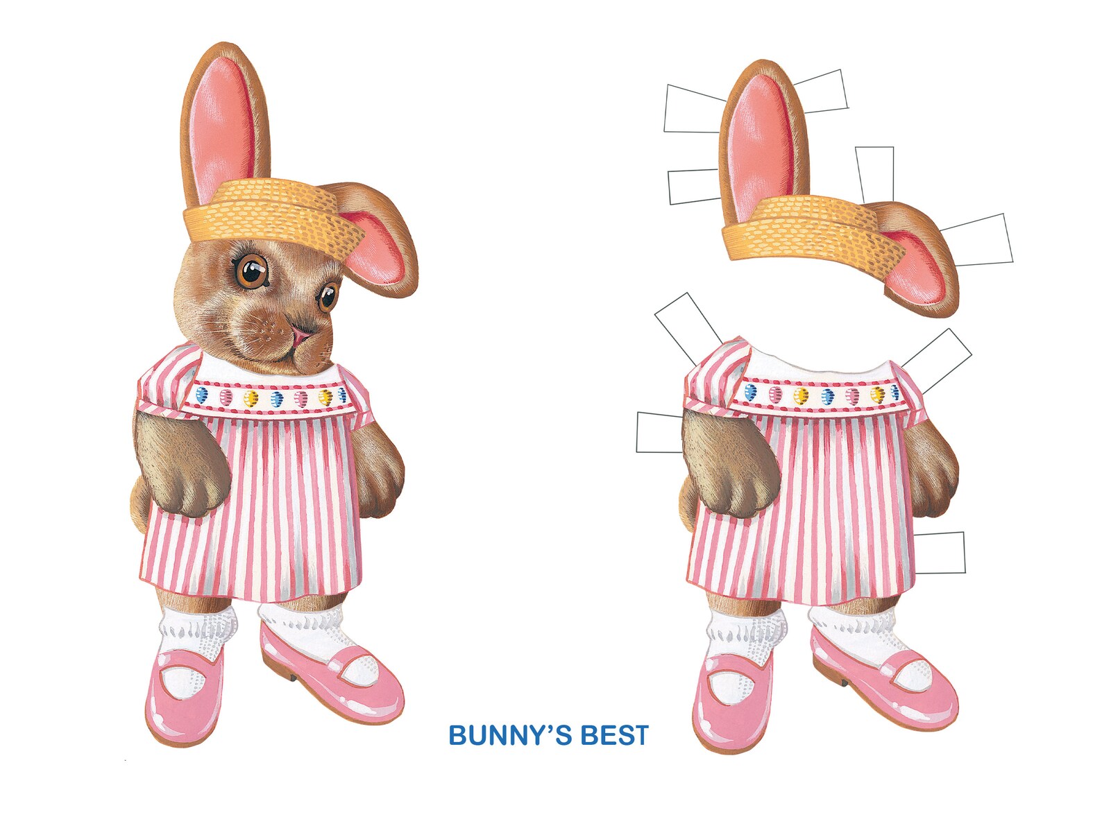 Bunny Paper Doll Printable-paper Dolls-instant Download-diy | Etsy