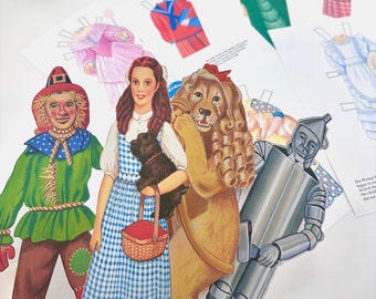 Wizard of Oz Paper Doll Set, Printable Fashion Dolls (Instant Download)