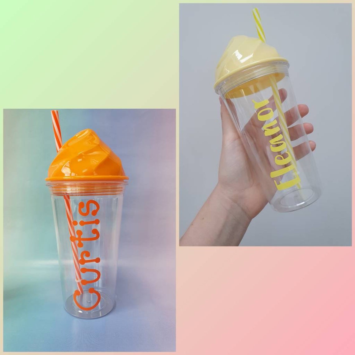 Personalised ice cream shaped tumbler Large reusable cup for Etsy