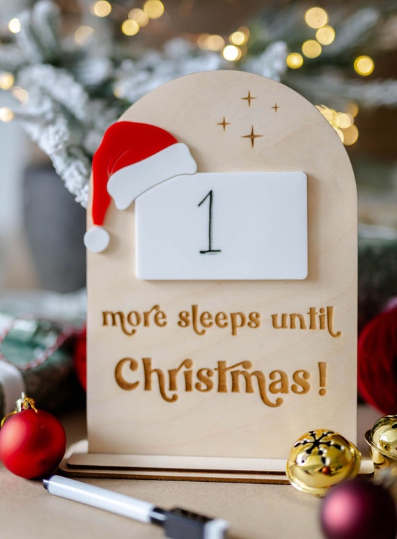 Wooden 'Sleeps Until Christmas' Sign Wooden 'Sleeps Until Christmas' Sign
