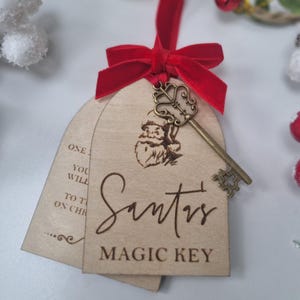 Personalised Santa's magic key, christmas eve gift, christmas eve box filler, father christmas gift, santas magic key tag