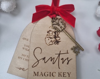 Personalised Santa&#39;s magic key, christmas eve gift, christmas eve box filler, father christmas gift, santas magic key tag