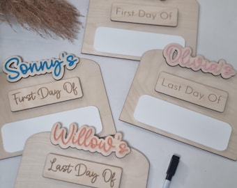 Personalised First Day of School Sign, Reusable Photo Prop