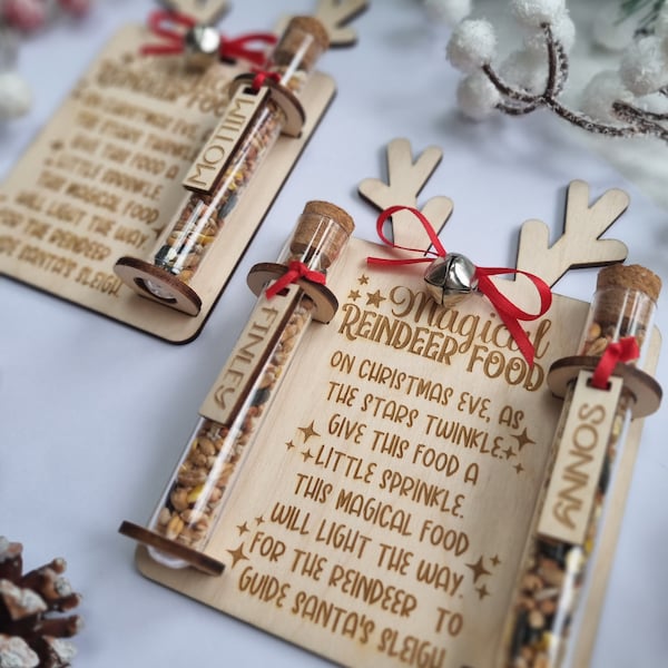 Personalised reindeer food, magic reindeer food, christmas eve box fillers, christmas reindeer food, christmas eve tradition