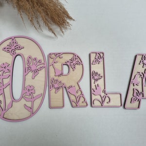 Wooden Butterfly Name Sign: Personalised Nursery Decor
