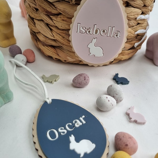Personalised Easter basket tag, engraved basket tag, easter bunny tag, easter gift tag, kids easter gifts,easter tree decoration