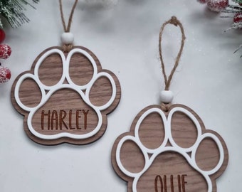 Personalised pet decoration, christmas dog decoration, pet bauble, pet tree ornament, personalised dog gift,  gift for pets, pet tree decor