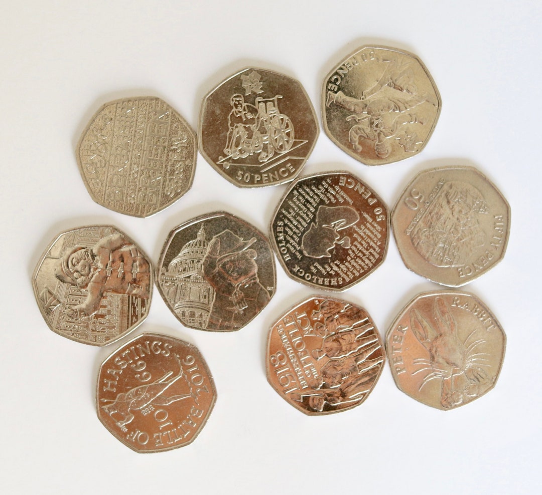 Rare 50p Collectible Coins Royal Mint 50p Circulated Etsy UK
