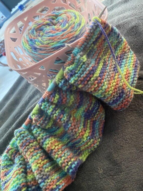 Handmade Knitted blanket/throw | Etsy