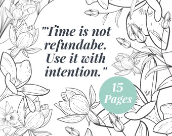15 Motivational Colouring Pages (PDF) - Printable Colouring Book - Inspirational Quotes - Personal Growth