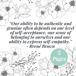 5 Brené Brown Colouring Pages (PDF) - Printable Colouring Book  - Vulnerability - Mental Health and Wellness - Daring Greatly