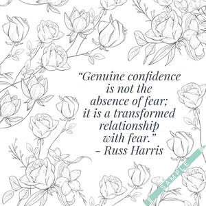 Colouring Page (PDF) - Russ Harris - Printable Colouring Page - Confidence - Overcoming Fear - Mental Health