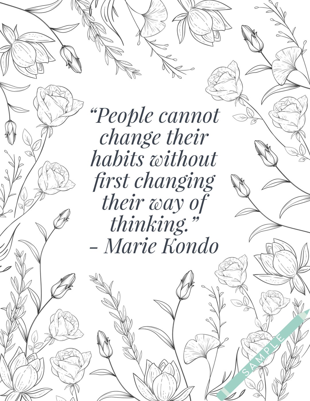 Colouring Page (PDF) - Marie Kondo - Printable Colouring Page ...