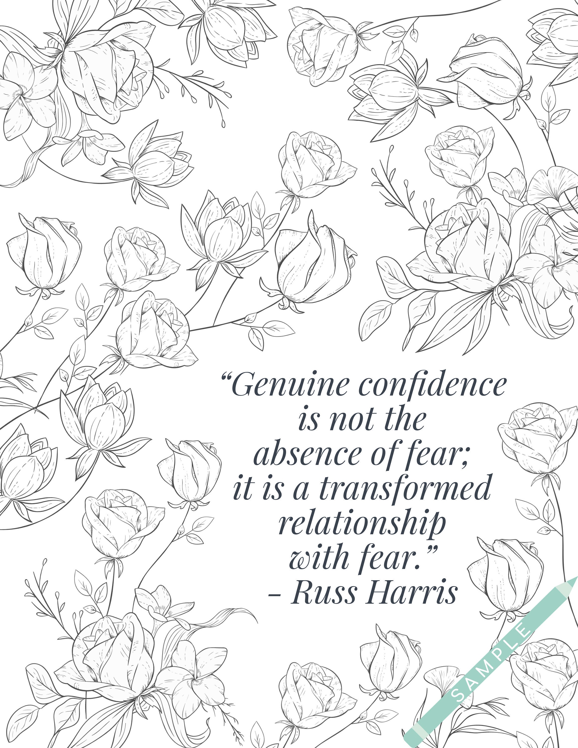 Colouring Page (PDF) - Russ Harris - Printable Colouring Page ...