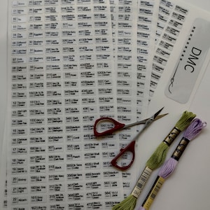 Floss Labels-dmc Cotton-dmc Light Effects-dmc Coloris-dmc Etoile-dmc Satin-dmc Variations-dmc #5 -Floss Adhesive Labels-Bobbin Labels