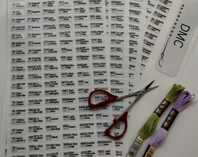 DMC Floss Number & Color Chart PDF Download - Etsy Canada