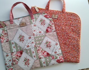 Bolsa para proyectos de marcos Q-Snap y Scroll - Bolsa para proyectos de punto de cruz - Bolsa para proyectos Q-Snap - Bolsa para proyectos de marcos Scroll. Floral vintage