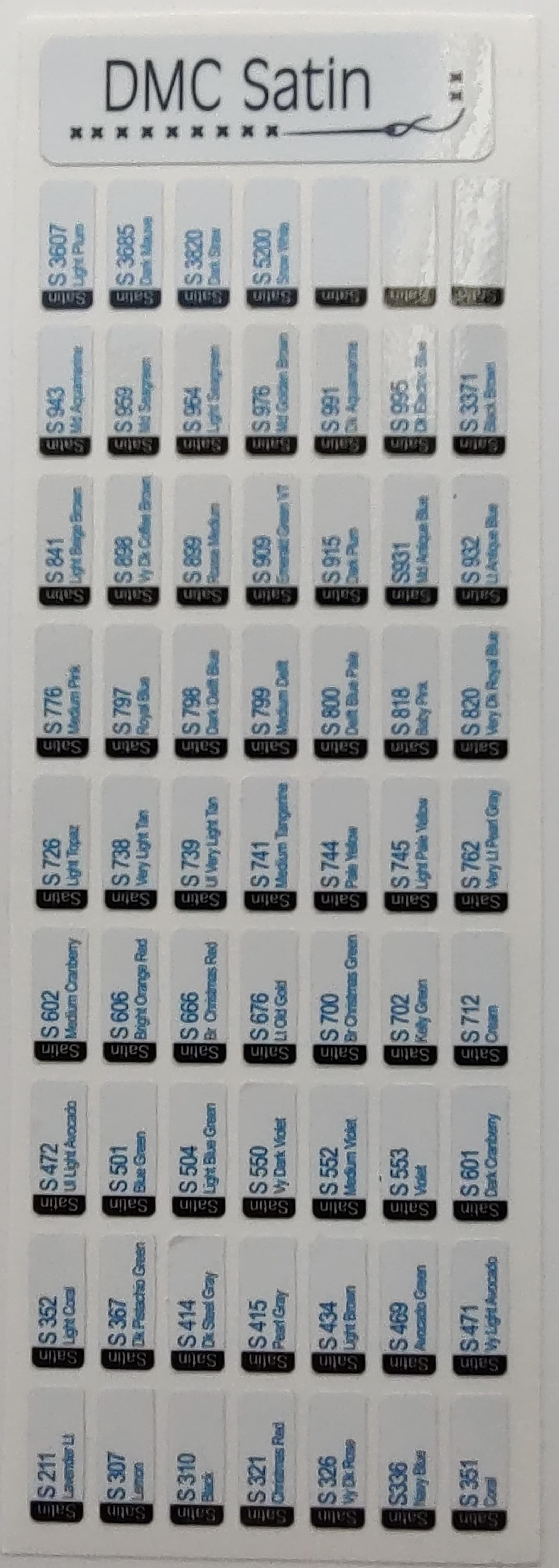 Floss Labelsdmc Cottondmc Light Effectsdmc Colorisdmc Etsy