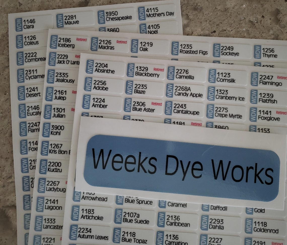 Floss Color Number LabelsDMC Weeks Dye Works Classic Color Etsy