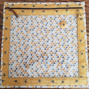 Bolsa para proyectos de punto de cruz Q-Snap - Bolsa para proyectos con frente de vinilo - Bolsa para proyectos de bordado - Bolsa para proyectos de costura - Tapiz - Punto de aguja