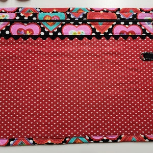 Cross Stitch Project Bag - Project Bag for Cross Stitch - Project bag organizer-Vinyl Front Cross Stitch Organization Bag-Valentine