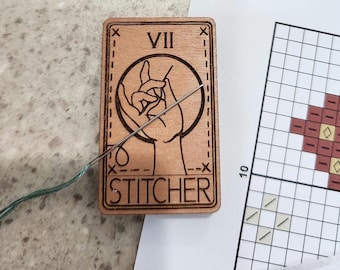 Cross Stitch Needle Minder-Magnetic Needle Minder-Refrigerator Magnet-Stitcher
