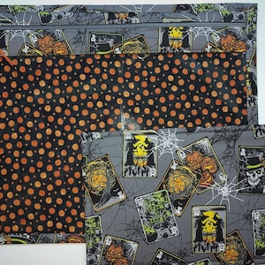 Cross Stitch Project Bag-Project Bag for Cross Stitch-Project bag organizer-Vinyl Front Cross Stitch Organization Bag-Halloween tarot cards