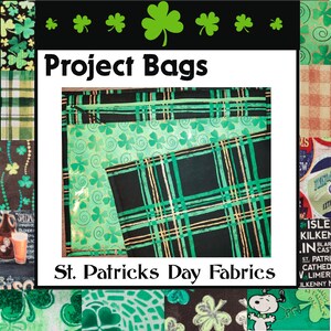 Bolsas para proyectos de punto de cruz - Bolsas para proyectos de punto de cruz con parte delantera de vinilo - Bolsas para proyectos de bordado - Bolsas organizativas - Accesorios para arte - Locura de marzo