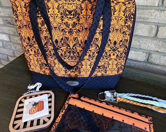 Bolsa para proyectos de marcos Q-Snap y Scroll - Bolsa para proyectos de punto de cruz - Bolsa para proyectos Q-Snap - Bolsa para proyectos de marcos Scroll. Halloween